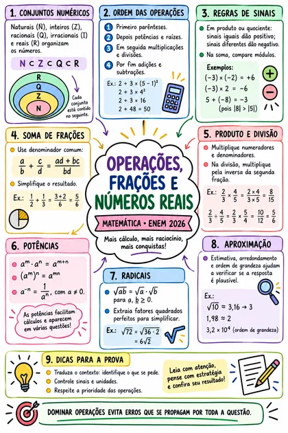 Amostra de mapa mental — Matemática — exemplo 1