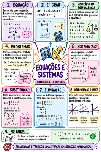 Amostra de mapa mental — Matemática — exemplo 2